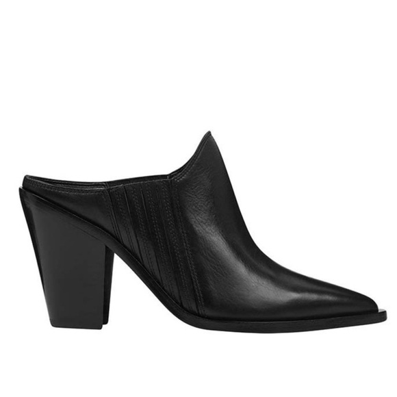 SIGERSON MORRISON Kaden Mules / Booties in Black Leather sz 37 1/2 (US 7) - Picture 2 of 7